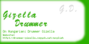 gizella drummer business card